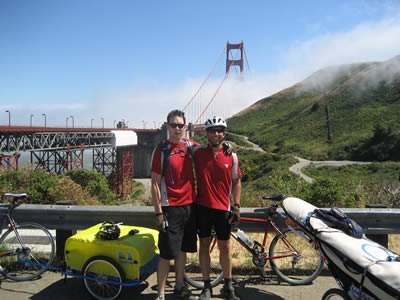 Golden Gate bike/surf backdrop