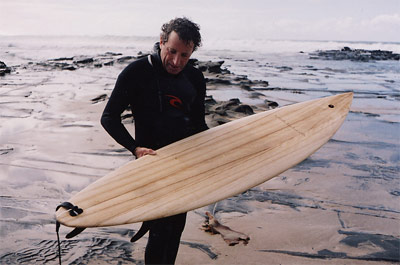 Paul Joske - Valla Surfboards, paulownia board